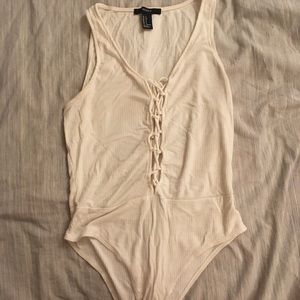 Beige Forever 21 body suit